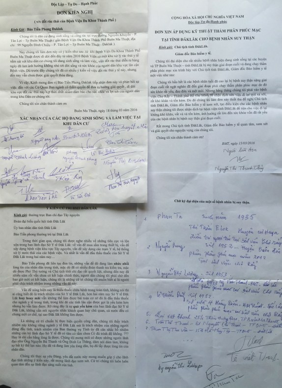 Một số đơn thư bức xúc về Y tế người dân gửi đến báo Tiền Phong