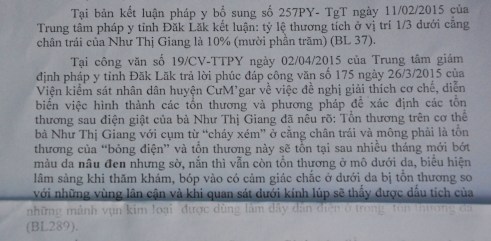 Pháp y giải thích phỏng điện kiểu ... bà Giang