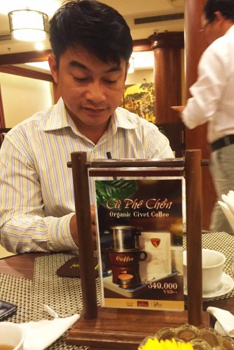 Bảng giá cà phê chồn Kiên Cường ở Ks REX