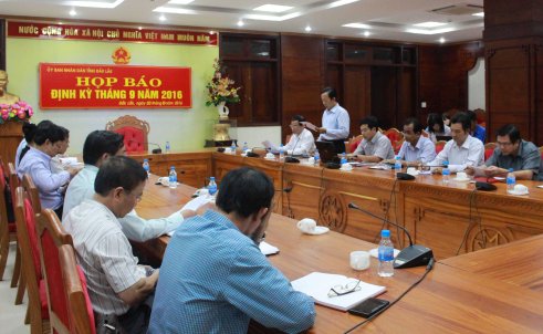 Họp báo chiều ngày 3 tháng 10 tại UBND tỉnh