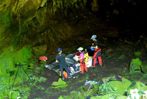 Điểm hạ trại nghỉ đêm- Ảnh Hoàng Thiên Nga