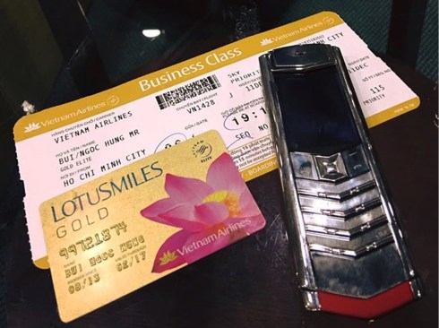 Ảnh khoe trên trang FB của Hưng