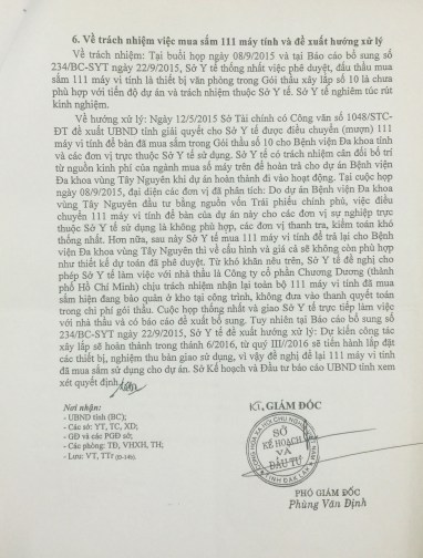 Báo cáo trang 3 về hướng xử lý không thể khả thi với 111 cái máy vi tính đã hết hạn sử dụng